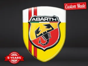 Fiat Abarth Pegatina En Relieve Máximo Resistente Elegante Pro 